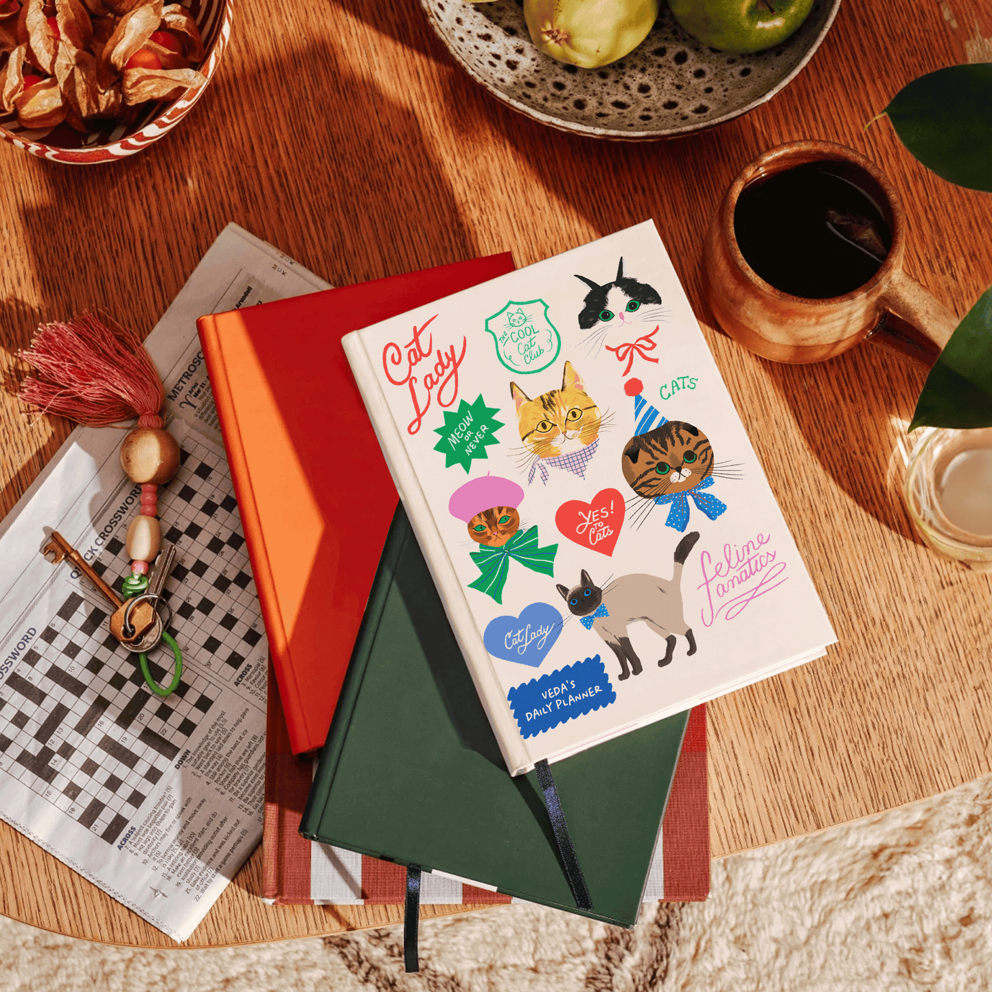 Cat Lady, Cat Illustrations, Custom Notebook, Illustrated Notebook, Daily Planners, Personalised Planner, Productivity Planner, Journals and Planners, Planners and Journals, Journal Book Diary, To-Do, Weekly Planner, Desk Planner, Undated Planners, The Muddy Jumpers, Habit Tracker, Meal Planner