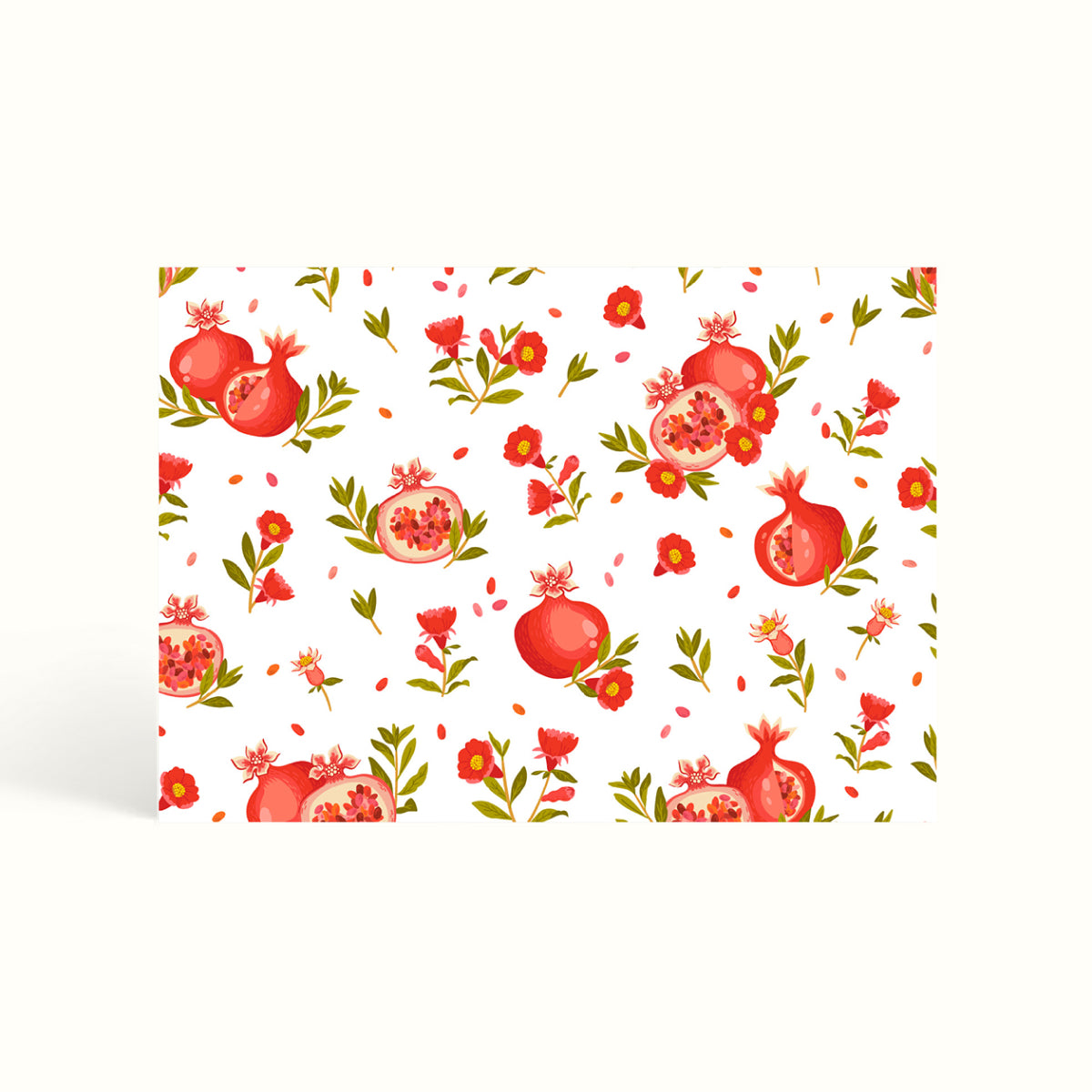 Fruits, Fruit Illustration, Fruit Pattern, Floral Illustration, Pomegranate illustration, food illustration, food pattern, Notecards, handwritten notes, notemaking, notes, scalloped design, stationery, personalised notecards, personalised notes, custom notecards, the muddy jumpers