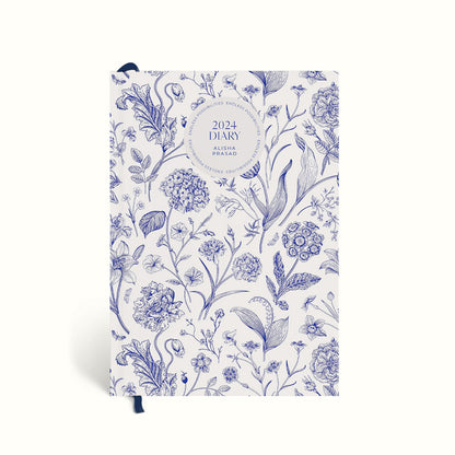 Floral Pattern, Floral Illustration Design, Personalised 2024 Planner, Dated Planner, Personalised Planner, 2024 Planner, 2024 Diary, Annual Diary, Planner 2024, Yearly Diary, New Year Diary, New Year Journal, Yearly Journal, Year Planners 2024, Planner 2024, The Muddy Jumpers