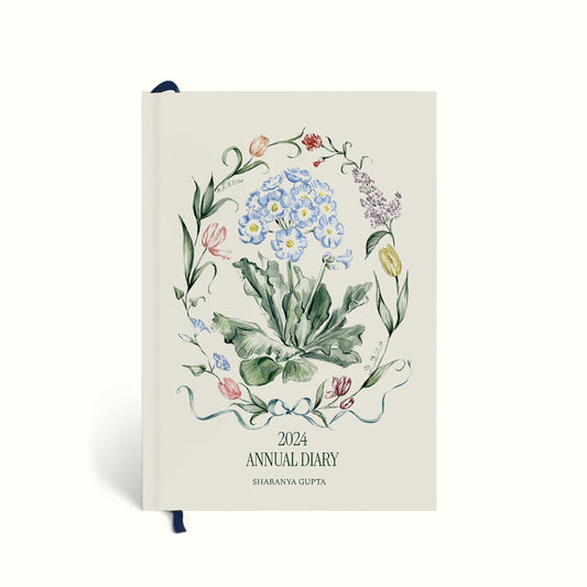 Floral Illustration, Floral Vintage Illustration, Whimsical Illustration, Personalised 2024 Planner, Dated Planner, Personalised Planner, 2024 Planner, 2024 Diary, Annual Diary, Planner 2024, Yearly Diary, New Year Diary, New Year Journal, Yearly Journal, Year Planners 2024, Planner 2024, The Muddy Jumpers