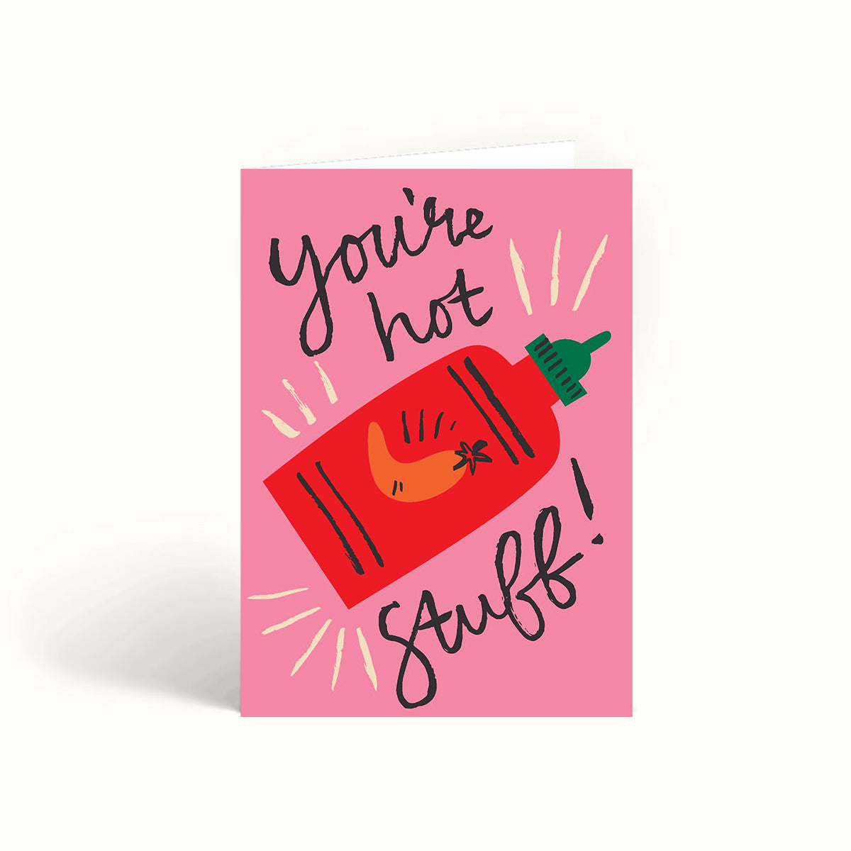 Motivational Card, Typography Card, Illustrated Card, Hand lettering Card, Greeting Card, Personalised Card, You're Hot