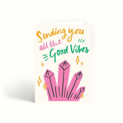 Motivational Card, Typography Card, Illustrated Card, Hand lettering Card, Greeting Card, Personalised Card, Good Vibes