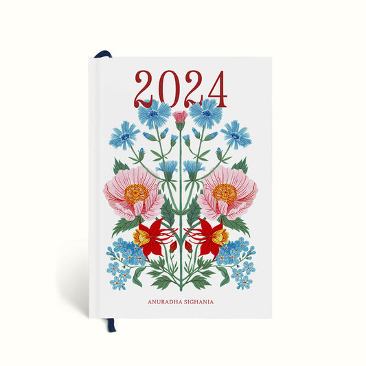 Floral Illustration, Floral Pattern, Time to Bloom, Personalised 2024 Planner, Dated Planner, Personalised Planner, 2024 Planner, 2024 Diary, Annual Diary, Planner 2024, Yearly Diary, New Year Diary, New Year Journal, Yearly Journal, Year Planners 2024, Planner 2024, The Muddy Jumpers