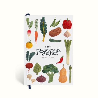 Food illustration, vegetable illustration, veggies, Recipe Journal, Cooking Journal, Chef Book, Recipes, Recipe book, Cook book, Cookbook, Culinary book, The Muddy Jumpers, Journal