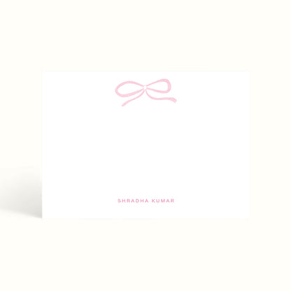 Coquette, Coquette ribbon, Ribbons, Bows,Notecards, handwritten notes, notemaking, notes, scalloped design, stationery, personalised notecards, personalised notes, custom notecards, the muddy jumpers