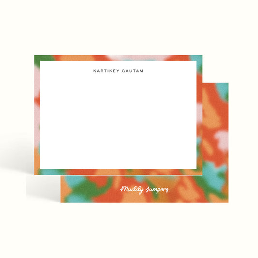 Gradient, Gradients, Notecards, handwritten notes, notemaking, notes, scalloped design, stationery, personalised notecards, personalised notes, custom notecards, the muddy jumpers