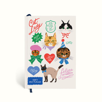 Cat Lady, Cat Illustrations, Custom Notebook, Illustrated Notebook, Daily Planners, Personalised Planner, Productivity Planner, Journals and Planners, Planners and Journals, Journal Book Diary, To-Do, Weekly Planner, Desk Planner, Undated Planners, The Muddy Jumpers, Habit Tracker, Meal Planner