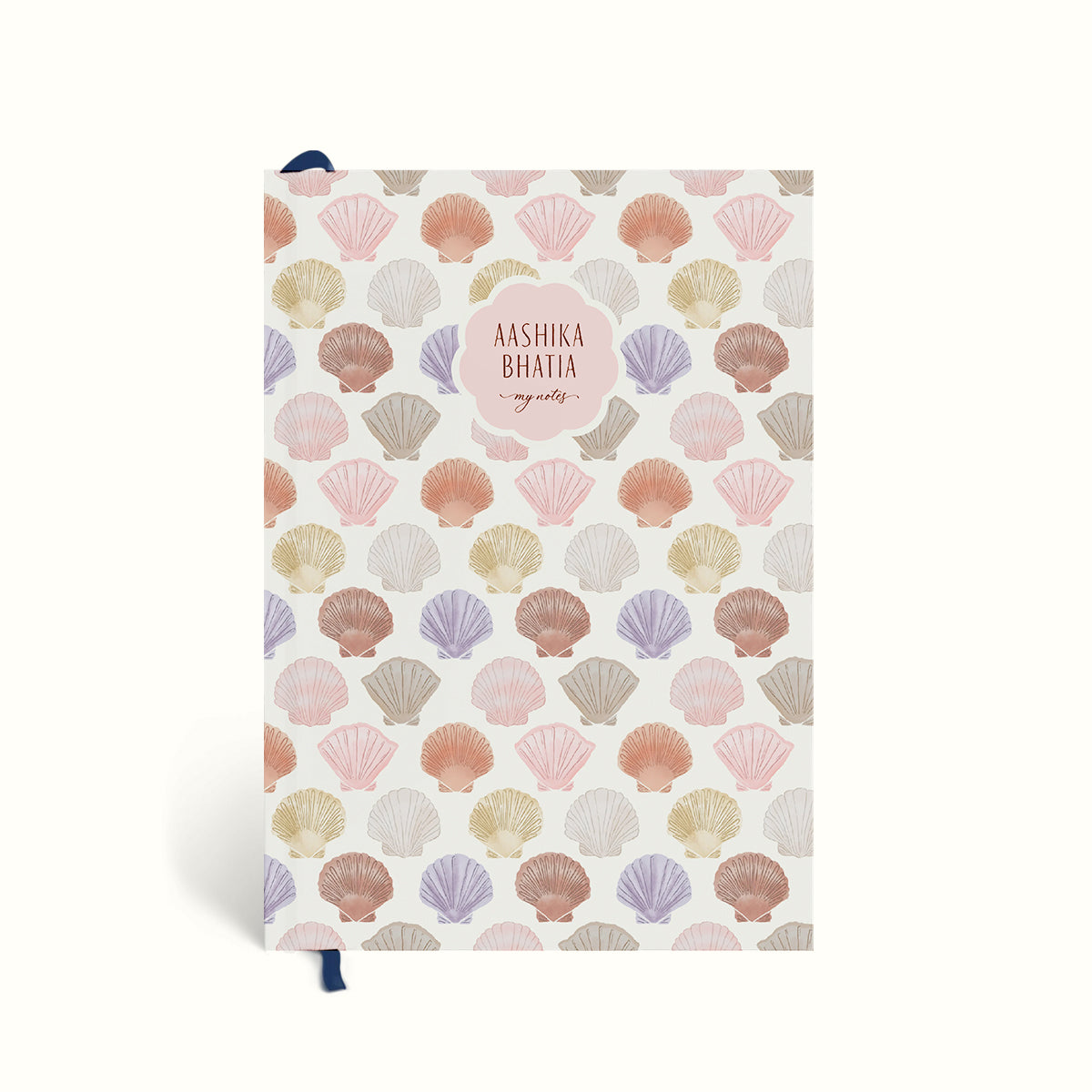 Seashells Notebook, Journal, Graphic Notebook, Typography Notebook, Plain Notebook, Ruled Notebook, Dotted Notebook, Bullet Journal, Personalised Notebook, Custom Notebook